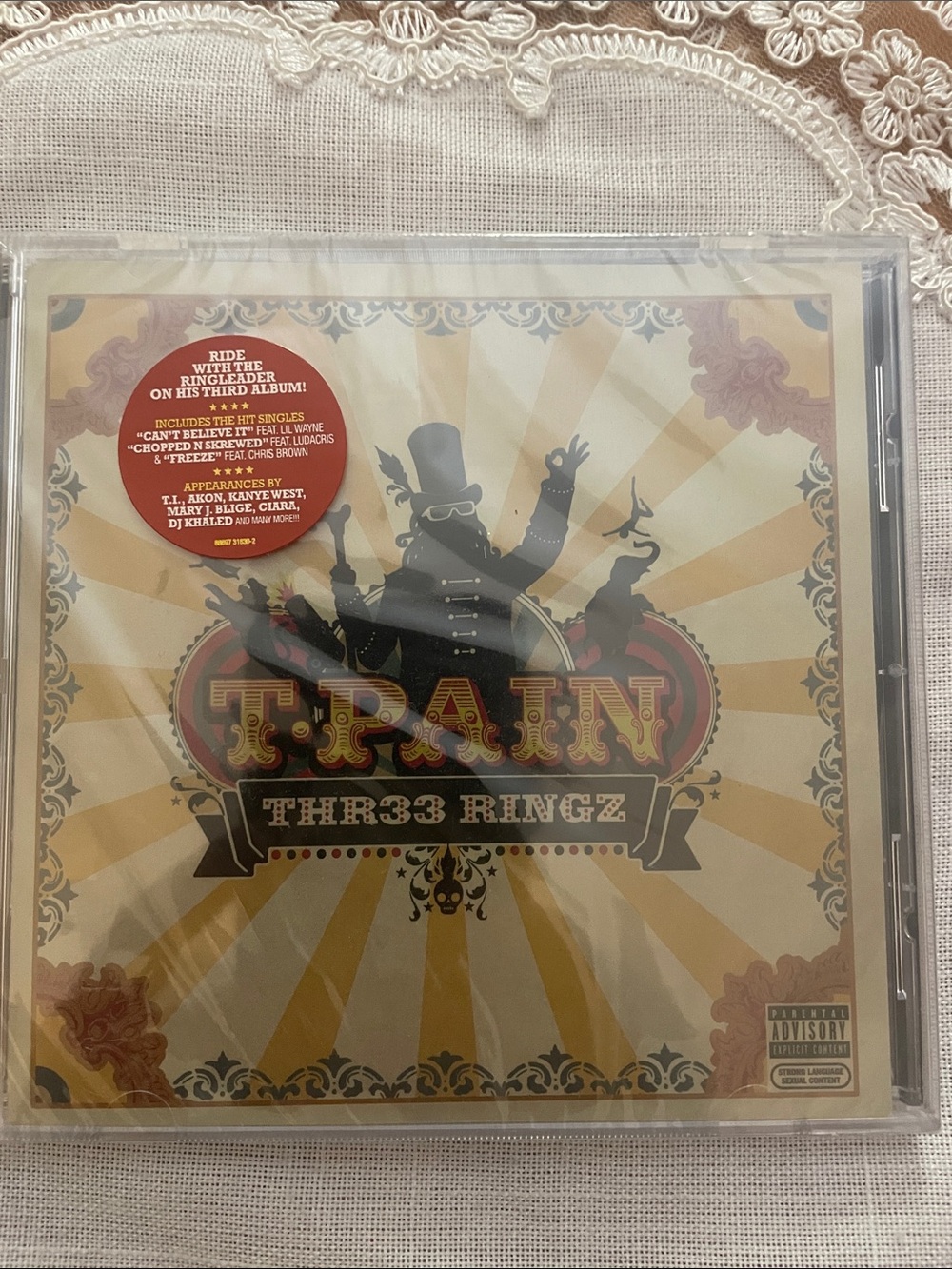 T-Pain Thr33 Ringz CD - Yellow & Red Album Art never opened